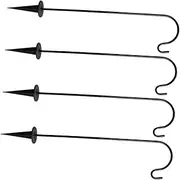 TOYANDONA 4 Pcs Ground Shepherd Hooks for Outdoor Garden Decor Stylish Plant Hangers for Lanterns Bird Feeders Flower Pots Durable Stand for Rustic Courtyard Style