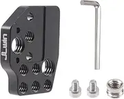 FocusFoto Extension Mount Plate Holder with Cold Shoe 1/4" 3/8" Threaded Screw Holes for DJI Ronin S/SC/RS2/RSC2/RS3 PRO/Mini/RS4 PRO Gimbal Stabilizer, Monitor, Magic Arm, Microphone, LED Video Light