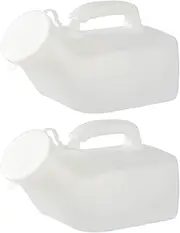 Urinals for Men Thick Firm Portable Urinal, Urine Collection for Hospital, Incontinence, Elderly, Travel Bottle and Emergency 2 Packs-1000ml