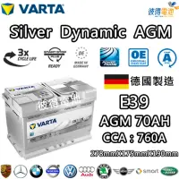 在飛比找momo購物網優惠-【VARTA 華達】E39 AGM 70AH LN3汽車電瓶