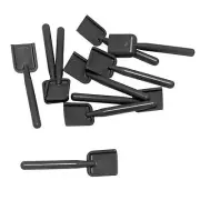 10 NEW LEGO Minifigure, Utensil Shovel (Round Stem End) Dark Bluish Gray