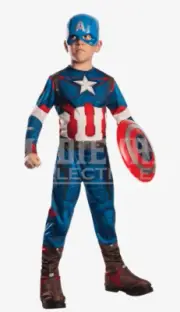 New Marvel Avengers Captain America Child Boys Costume Large 8-10 yrs