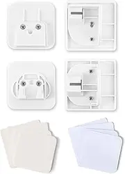Ycozy Punch-Free Accessories 4-Pack, only for Retractable Baby Gate SG018, No Drilling Accessories Including Two Types of Adhesive Tapes