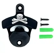 Wall Mounted Bottle Opener - Skull And Crossbones Design - Pirate Design