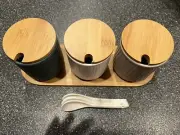 Canisters Set 3 Pack With Spoons