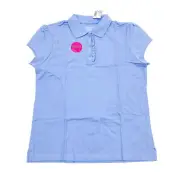 The Children's Place Girls Plus Size L 10P-12P Polo T-Shirt Daybreak Blue