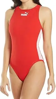 [PUMA] Women's T7 High Neck Back Strap One Piece Swim Bathing Suit
