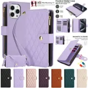 For iPhone 16e 16 15 14 13 12 11 Pro Max X 8 7 6+ Leather Flip Wallet Case Cover