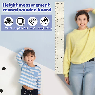 Height Chart Sturdy Wood Growth Chart Precise Kids Height Wall Chart texzO