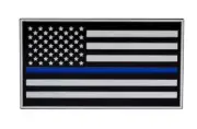 Emblem Badge Decal Sticker USA American Flag First Responder Thin Blue Line