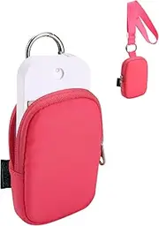 Beautyflier Pocket Hand Sanitizer Spray Case for Touchland Power Mist and Glow Mist 1FL OZ, Zipper Pouch for Hand Sanitizer Spray Bottle, with Removable Neck Strap, Great for Travel (Light Pink)