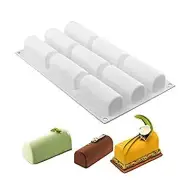 D&B Kitchen Tools 9 Cavities Silicone Roll Mold Log Delicate Chocolate Desserts