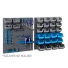 Giantz 44 Storage Bin Rack Wall Mounted Tools Parts Garage Shelving Organiser