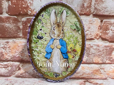 Brand New Beatrix Potter Peter Rabbit Personalised Keepsake Box Tin Easter Gift