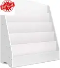 5-Tier Kids Bookshelf | Rotating Bookcase & Storage Rack, Corner or Wall Use, Wh