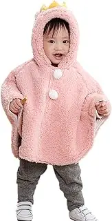 [Clobeau] Baby's Car Seat Poncho Cute Toddler Hooded Poncho Cloak Coat Cape Coat Snowsuit Warm Poncho Shawl Poncho 0-3Years, Pink