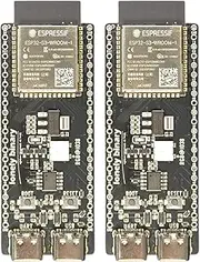 2-Pack ESP32 S3 Flagship Development Board – 8MB Flash, 2MB PSRAM, Native USB, Wi-Fi & Bluetooth – High-Performance MCU for Arduino IDE, MicroPython, IoT & AI Projects