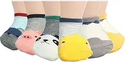 kilofly Non-Skid Low Cut Cotton Socks Value Pack [6 Pairs], Infant to Toddler