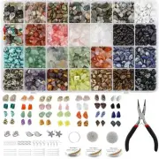 1330Pcs Irregular Crystal Chips, Natural Gemstone Beads Kit for DIY Bracelet Nec