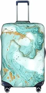 [NOLACE] Green Gold Marble Luggage Cover Washable Suitcase Protector Anti-Scratch Suitcase Cover Fits 18-32 Inch Luggage