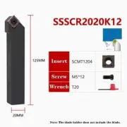 SSSCR2020K12 CNC Lathe Tools Indexable Carbide Turning Tool Holder For SCMT1204