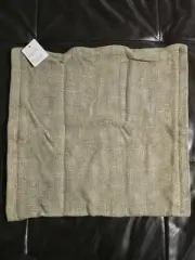 Fold Over Linen Pillow Cover 18 x 18 in Pottery Barn Hunter Green