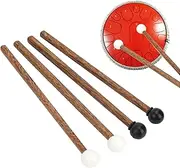 4PCS Steel Drum Mallets, 6.5in Glockenspiel Sticks Drum Stick Mallet Steel Tongue Drum Mallet Children's Rubber Drumstick Percussion Instrument Parts for Child Practitioners