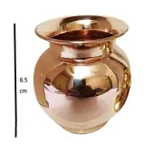 Copper Pooja Puja Lota, Spiritual Gift Item | Karva Lota | Medium Size-200 ML