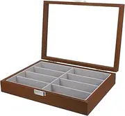 Zerodeko 8 Glasses Storage Box Boxes Display Case Glass Organizer Eyeglass Storage Organizer Sunglasses Case Glasses Tray Sunglasses Drawer Organizer Sunglasses Display Organizer Wood