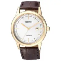 在飛比找森森購物網優惠-CITIZEN星辰 熟男風尚光動能石英腕錶 AW1233-0
