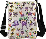 [FEELMEM] Mardi Gras Coquette Bow Crossbody Bag New Orleans Mardi Gras Party Carnival Merchandise Happy Mardi Gras Gift