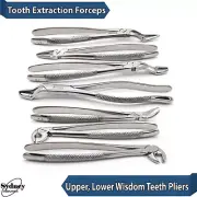 Tooth Extraction Forceps Upper Lower Molars Roots Wisdom Teeth Hawks Bills Tools
