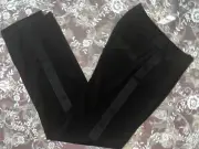 NWT Ann Taylor LOFT Marisa Straight Black tuxedo seams Stretch Pants trousers 00