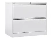 GO 2 DRAWER LATERAL FILING CABINET H705mm x W900mm x D473mm White China