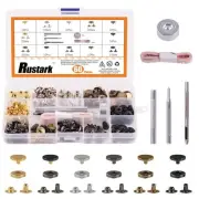 60 Sets Snap Fasteners Kit for Leather Metal Button Snaps Press Studs with 4 ...