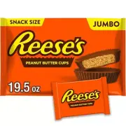 REESE'S Milk Chocolate Snack Size Peanut Butter Cups Halloween Candy Jumbo Ba...