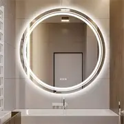 Large Round LED Bathroom Mirror Anti-fog Dimmable Vanity Mirror