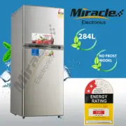 Brand New Miracle 284L Top Mount Freezer Fridge White/Stainless Steel Outlook