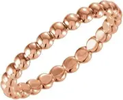 [JewelryWeb] 14k Rose Gold 2.5mm Size 6 Metal Fashion Stackable Ring-Stackable-Ring for Women