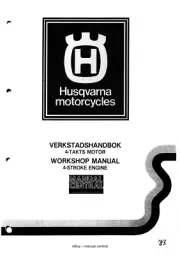 HUSQVARNA MOTORCYCLE VERKSTADSHANDBOK 4 TAKTS MOTOR 4 STROKE ENGINE WORKSHOP 83