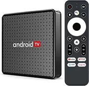 X5 Android TV Box 2025, 4K Ultra HD, Android 10.0 TV Box, 2GB RAM + 16GB ROM, Smart TV Box with HDR10+, 2.4G & 5G WiFi 6, 100M Ethernet, BT 5.0, Voice Control, Allwinner H313 Quad-Core A53