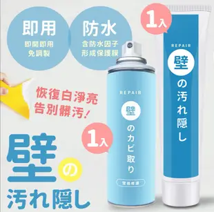 台灣製造✨祖武推薦✨【日本珪藻土】無痕防水牆面修復膏280g+日本強效牆面修復防水壁癌修補膏 防水牆面修復補