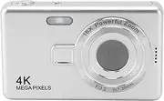 Digital Camera, 12MP 1080P Camera with 2.4in TFT Screen, 16X Zoom, Auto Focus, Digital Point and Shoot, for Vlog Travel (Silver)