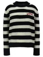 [Marc Jacobs] Marc Jacobs-Striped Sweater Maglioni Bianco/Nero-Donna XS White/Black