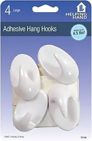 The Faucet Queen FQ70146 Hang Hooks Adhesive, Large, 4 Piece