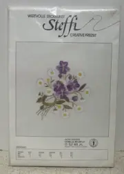 Beautiful Steffi Creative Hobby Embroidery 80x80cms Flowered Tablecloth Kit
