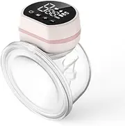 BYVCUI breast pump,hands free breast pump,breast pumps with LED Display,with 3 Modes 27 Adjustable Levels,wearable breast pump,Can Be Worn in-Bra,11.5cm (pink,1pcs)