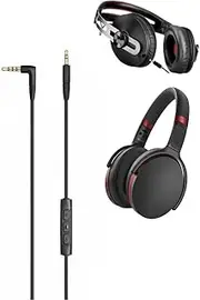 Earphone line Drive-by-Wire Earphone Microphone line Cable for Sennheiser HD4.30 HD4.50 HD4.40 HD4.30i HD4.30g and Momentum Headphones(earmuffes/Cushion) Headset