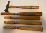 5 Piece NOS Indian Fire Sequatchie Wood Handles Machinest Bruner Ivory Hammer