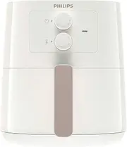 Philips Essential Air Fryer - 4.1 L Pan, Deep Fryer without Oil, Rapid Air Technology, HomeID Recipe App, Time & Temp Control, White (HD9200/21)